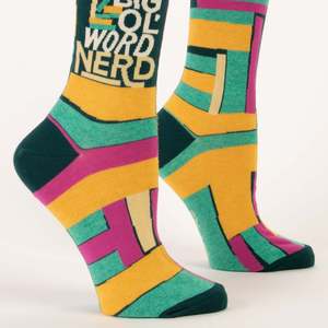 Socks: Big 'Ol Word Nerd - Crew Sock