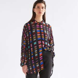 Eir Sheer Shirt - Tessela Print
