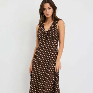 Infinity Midi Dress - Chocolate Polka Dot