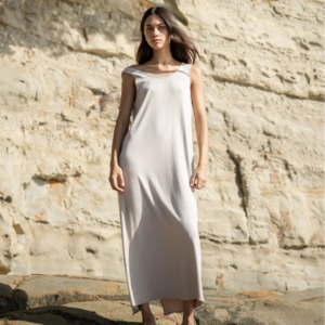 Sophie: Rib Knit Dress - Stone