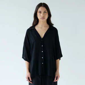Sophie: Short Sleeves Shirt - Black Check