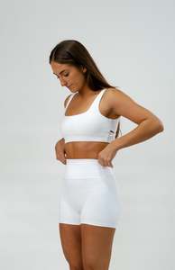 Tops: Bandage Crop . White