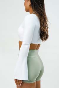 Bottoms: Shorts . PISTACHIO