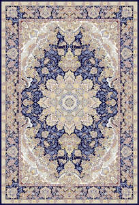 Traditional Design Rug: Anahita Collection Rug - Midnight Opulence in Navy