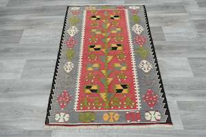 Handmade Fine Turkish Anatolian Kilim Rug Size: 135 x 93cm