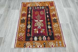Handmade Fine Turkish Anatolian Kilim Rug Size: 122 x 95cm