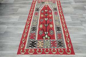 Handmade Fine Turkish Anatolian Kilim Rug Size: 195 x 105cm