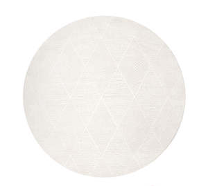 Modern Luxurious Textured Trentino Ivory Round Rug Size: 300 x 300cm
