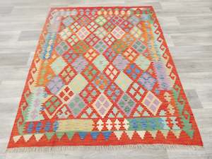 Afghan Hand Made Choubi Kilim Rug Size: 196 x 163cm
