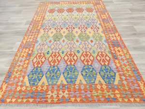 Afghan Hand Made Choubi Kilim Rug Size: 302 x 204cm
