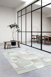 Beige: Canyon Mastercraft Abstract Geometric Design Rug (52093-6424) Size: 200 x 290cm