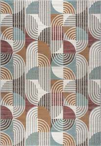 Beige: Abstract Design Argentum Rug (63560-6270) Size: 160 x 230cm
