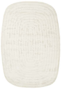 Contemporary Contour Lines Textured Trentino Oval Rug (41013-6161) Size: 160 x 230cm