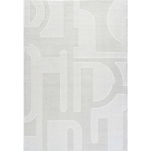 Plain: Abstract Geometric Pattern Luxurious Textured Trentino Rug (41067-6161)