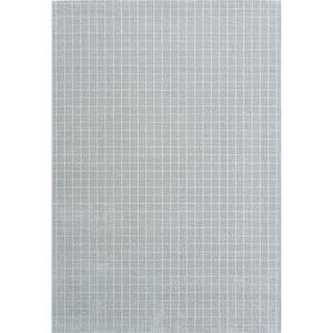 Luxurious Grey Grid Pattern Textured Trentino Rug (41056-2161) Size: 300 x 400cm