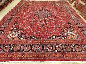 Persian Hand Knotted "Dorokhsh" Mashhad Rug Size: 413 x 313cm