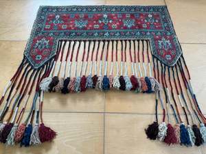 Warm Tones: Afghan Vintage Hand-Knotted Jalar Rug/ Wall hanging