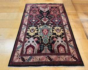Multi: Gorgeous One Of a Kind Afghan Hand Knotted Choubi Rug Size: 204 x 315cm