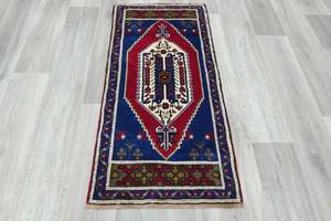 Vintage Turkish Anatolian Tribal Rug  Size: 130 x 62cm