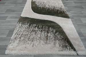 Contemporary Abstract Landscape Textured California Shaggy Rug