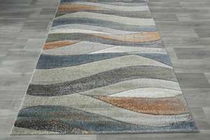 Multi: Coastal Strata Layered Wave Multi-Tonal Aroha Rug