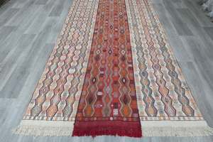 HANDMADE KURDISH KILIM RUG 253 X 150CM – AUTHENTIC RESWAN TRIBAL WOOL FLATWEAV&hellip;