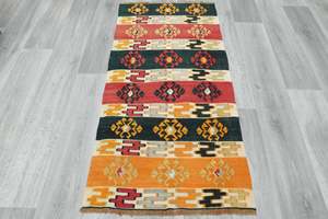 Authentic Handwoven Turkish Kilim Rug 143 x 72cm | Vintage Anatolian Wool Flatweave