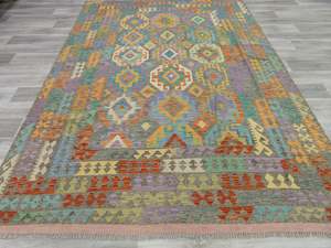 Afghan Hand Made Choubi Kilim Rug Size: 341 x 251cm