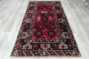 Handmade Turkish Tribal Wool Rug 223 x 132cm | Vintage Anatolian Style Area Rug &hellip;