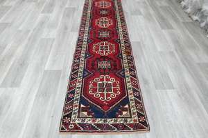 Vintage Handmade Tribal Rug Runner 280 x 75cm | Wool Hallway Runner | One of a K&hellip;