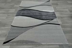 Flow Abstract Wave Pattern Grey Aroha Rug