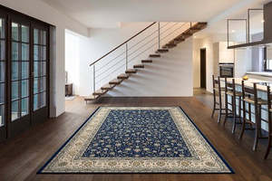 Royal Persian Traditional Design Navy Blue Da Vinci Rug (57221-3434)