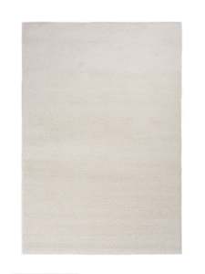 Minimalist Plain Textured Off-White Mehari Shaggy Rug (23001-6268)