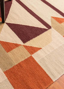 Rugs: Modern Kilim Flatweave Wool Rug