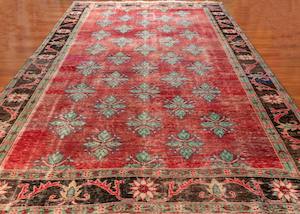 Vintage Hand-Knotted Turkish Rug