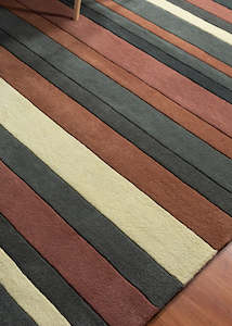 Modern Rugs: Stripe Series 2 Modern Wool Rug