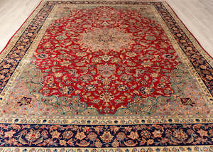 Persian Carpets Nz: Vintage Arak Hand-Knotted Wool Persian Rug (Size: 310 X 405 CM)