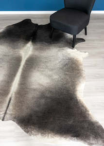 Grey Cowhide Rug (Size: 240 x 210 CM)