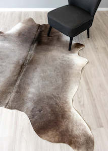 Grey Cowhide Rug (Size: 210 X 180 CM)