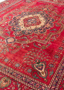 Tabriz Rugs: Vintage Tabriz Hand-Knotted Wool Persian Rug (Size: 300 X 380 CM)