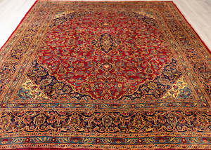 Vintage Ardakan Hand-Knotted Wool Persian Rug (Size: 295 X 335 CM)