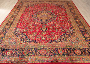 Vintage Yazd Hand-Knotted Wool Persian Rug (Size: 285 X 380 CM)
