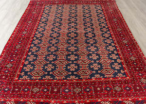 Baluch Rugs: Vintage Baluch Hand-Knotted Wool Persian Rug (Size: 210 X 280 CM)