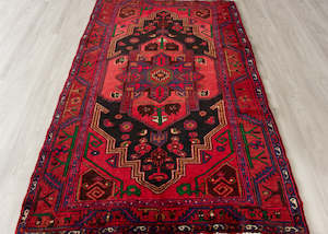 Vintage Zanjan Hand-Knotted Wool Persian Rug (Size: 135 X 230 CM)