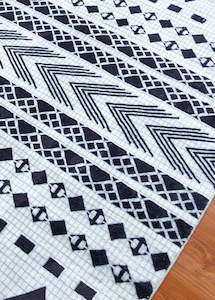 Black And White Tribal Area Rug