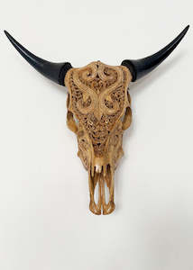 Products: Authentic Cow Hand Carved Skull