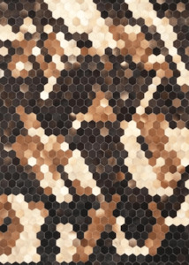 Cowhide Patchwork Rugs: Tricolor Diamond Cowhide Patchwork Rug