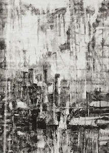 Abstract Style Grey Area Rug