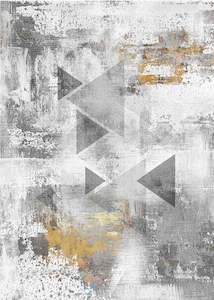 Modern Style Grey Area Rug