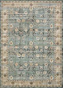 Beige Rugs: Green Vintage Area Rug